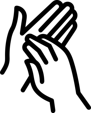 Web, Uygulama, UI / UX, Mobil Arayüz, Akıllı Teknoloji Tasarımı, Dijital Markalaşma, Kullanıcı Etkileşimi Sembolü ve Temiz Tek Renk Biçiminde Modern Grafik Elementi içeren PNG Biçimli El Simgesi Logosu