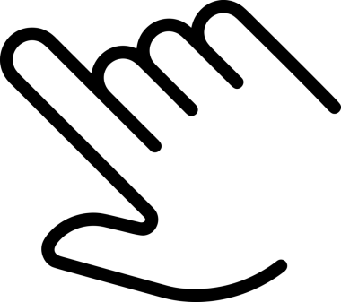 Web, Uygulama, UI / UX, Mobil Arayüz, Akıllı Teknoloji Tasarımı, Dijital Markalaşma, Kullanıcı Etkileşimi Sembolü ve Temiz Tek Renk Biçiminde Modern Grafik Elementi içeren PNG Biçimli El Simgesi Logosu