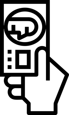 Web, Uygulama, UI / UX, Mobil Arayüz, Akıllı Teknoloji Tasarımı, Dijital Markalaşma, Kullanıcı Etkileşimi Sembolü ve Temiz Tek Renk Biçiminde Modern Grafik Elementi içeren PNG Biçimli El Simgesi Logosu
