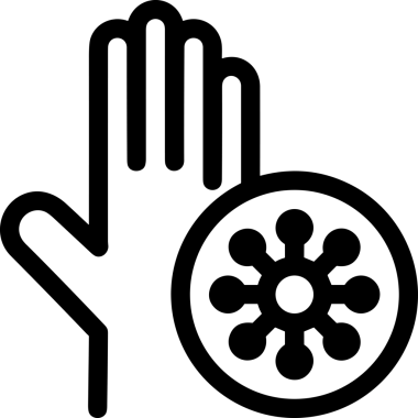 Web, Uygulama, UI / UX, Mobil Arayüz, Akıllı Teknoloji Tasarımı, Dijital Markalaşma, Kullanıcı Etkileşimi Sembolü ve Temiz Tek Renk Biçiminde Modern Grafik Elementi içeren PNG Biçimli El Simgesi Logosu