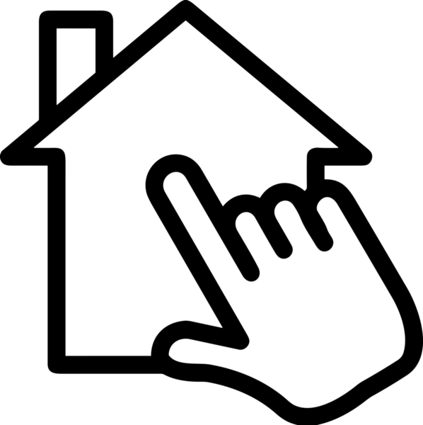 Web, Uygulama, UI / UX, Mobil Arayüz, Akıllı Teknoloji Tasarımı, Dijital Markalaşma, Kullanıcı Etkileşimi Sembolü ve Temiz Tek Renk Biçiminde Modern Grafik Elementi içeren PNG Biçimli El Simgesi Logosu