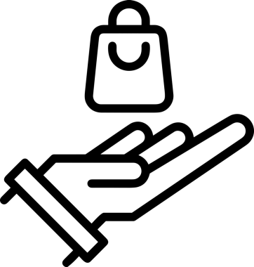 Web, Uygulama, UI / UX, Mobil Arayüz, Akıllı Teknoloji Tasarımı, Dijital Markalaşma, Kullanıcı Etkileşimi Sembolü ve Temiz Tek Renk Biçiminde Modern Grafik Elementi içeren PNG Biçimli El Simgesi Logosu