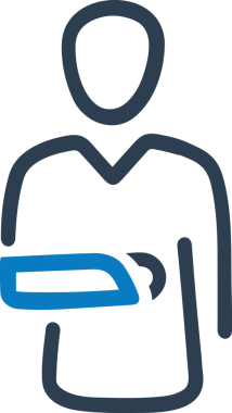 Web, Uygulama, UI / UX, Mobil Arayüz, Akıllı Teknoloji Tasarımı, Dijital Markalaşma, Kullanıcı Etkileşimi Sembolü ve Temiz Tek Renk Biçiminde Modern Grafik Elementi içeren PNG Biçimli El Simgesi Logosu