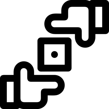 Web, Uygulama, UI / UX, Mobil Arayüz, Akıllı Teknoloji Tasarımı, Dijital Markalaşma, Kullanıcı Etkileşimi Sembolü ve Temiz Tek Renk Biçiminde Modern Grafik Elementi içeren PNG Biçimli El Simgesi Logosu