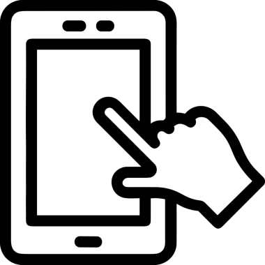 Web, Uygulama, UI / UX, Mobil Arayüz, Akıllı Teknoloji Tasarımı, Dijital Markalaşma, Kullanıcı Etkileşimi Sembolü ve Temiz Tek Renk Biçiminde Modern Grafik Elementi içeren PNG Biçimli El Simgesi Logosu