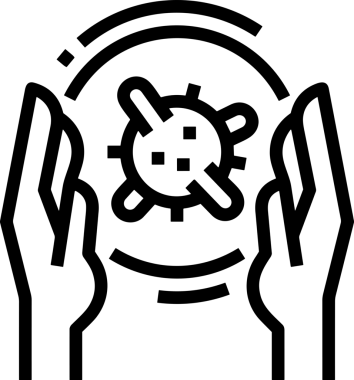 Web, Uygulama, UI / UX, Mobil Arayüz, Akıllı Teknoloji Tasarımı, Dijital Markalaşma, Kullanıcı Etkileşimi Sembolü ve Temiz Tek Renk Biçiminde Modern Grafik Elementi içeren PNG Biçimli El Simgesi Logosu