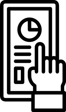 Web, Uygulama, UI / UX, Mobil Arayüz, Akıllı Teknoloji Tasarımı, Dijital Markalaşma, Kullanıcı Etkileşimi Sembolü ve Temiz Tek Renk Biçiminde Modern Grafik Elementi içeren PNG Biçimli El Simgesi Logosu