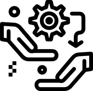Web, Uygulama, UI / UX, Mobil Arayüz, Akıllı Teknoloji Tasarımı, Dijital Markalaşma, Kullanıcı Etkileşimi Sembolü ve Temiz Tek Renk Biçiminde Modern Grafik Elementi içeren PNG Biçimli El Simgesi Logosu