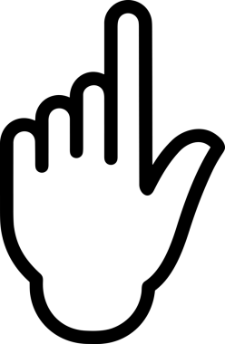 Web, Uygulama, UI / UX, Mobil Arayüz, Akıllı Teknoloji Tasarımı, Dijital Markalaşma, Kullanıcı Etkileşimi Sembolü ve Temiz Tek Renk Biçiminde Modern Grafik Elementi içeren PNG Biçimli El Simgesi Logosu