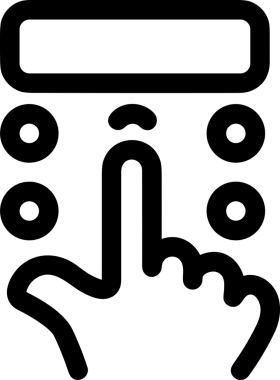 Web, Uygulama, UI / UX, Mobil Arayüz, Akıllı Teknoloji Tasarımı, Dijital Markalaşma, Kullanıcı Etkileşimi Sembolü ve Temiz Tek Renk Biçiminde Modern Grafik Elementi içeren PNG Biçimli El Simgesi Logosu