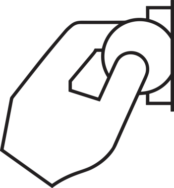 Web, Uygulama, UI / UX, Mobil Arayüz, Akıllı Teknoloji Tasarımı, Dijital Markalaşma, Kullanıcı Etkileşimi Sembolü ve Temiz Tek Renk Biçiminde Modern Grafik Elementi içeren PNG Biçimli El Simgesi Logosu