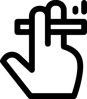 Web, Uygulama, UI / UX, Mobil Arayüz, Akıllı Teknoloji Tasarımı, Dijital Markalaşma, Kullanıcı Etkileşimi Sembolü ve Temiz Tek Renk Biçiminde Modern Grafik Elementi içeren PNG Biçimli El Simgesi Logosu