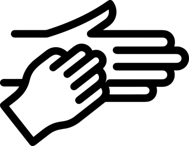 Web, Uygulama, UI / UX, Mobil Arayüz, Akıllı Teknoloji Tasarımı, Dijital Markalaşma, Kullanıcı Etkileşimi Sembolü ve Temiz Tek Renk Biçiminde Modern Grafik Elementi içeren PNG Biçimli El Simgesi Logosu