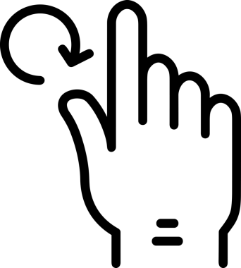 Web, Uygulama, UI / UX, Mobil Arayüz, Akıllı Teknoloji Tasarımı, Dijital Markalaşma, Kullanıcı Etkileşimi Sembolü ve Temiz Tek Renk Biçiminde Modern Grafik Elementi içeren PNG Biçimli El Simgesi Logosu