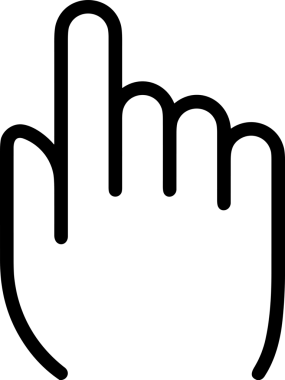 Web, Uygulama, UI / UX, Mobil Arayüz, Akıllı Teknoloji Tasarımı, Dijital Markalaşma, Kullanıcı Etkileşimi Sembolü ve Temiz Tek Renk Biçiminde Modern Grafik Elementi içeren PNG Biçimli El Simgesi Logosu