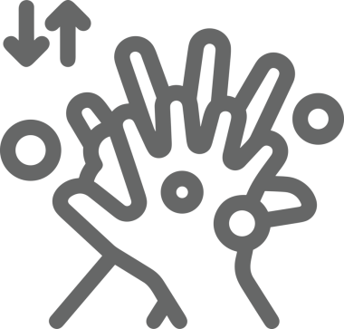 Web, Uygulama, UI / UX, Mobil Arayüz, Akıllı Teknoloji Tasarımı, Dijital Markalaşma, Kullanıcı Etkileşimi Sembolü ve Temiz Tek Renk Biçiminde Modern Grafik Elementi içeren PNG Biçimli El Simgesi Logosu