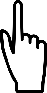 Web, Uygulama, UI / UX, Mobil Arayüz, Akıllı Teknoloji Tasarımı, Dijital Markalaşma, Kullanıcı Etkileşimi Sembolü ve Temiz Tek Renk Biçiminde Modern Grafik Elementi içeren PNG Biçimli El Simgesi Logosu