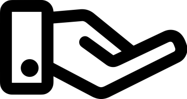 Web, Uygulama, UI / UX, Mobil Arayüz, Akıllı Teknoloji Tasarımı, Dijital Markalaşma, Kullanıcı Etkileşimi Sembolü ve Temiz Tek Renk Biçiminde Modern Grafik Elementi içeren PNG Biçimli El Simgesi Logosu