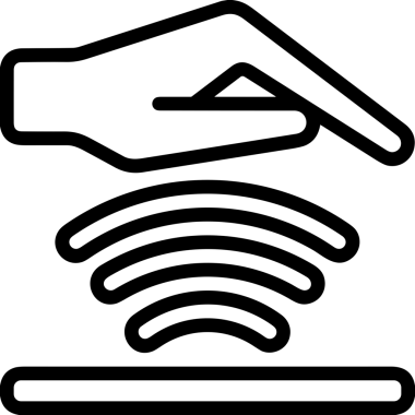 Web, Uygulama, UI / UX, Mobil Arayüz, Akıllı Teknoloji Tasarımı, Dijital Markalaşma, Kullanıcı Etkileşimi Sembolü ve Temiz Tek Renk Biçiminde Modern Grafik Elementi içeren PNG Biçimli El Simgesi Logosu