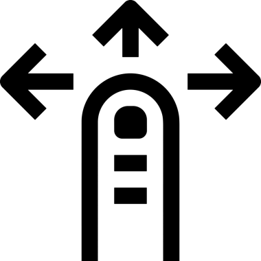 Web, Uygulama, UI / UX, Mobil Arayüz, Akıllı Teknoloji Tasarımı, Dijital Markalaşma, Kullanıcı Etkileşimi Sembolü ve Temiz Tek Renk Biçiminde Modern Grafik Elementi içeren PNG Biçimli El Simgesi Logosu
