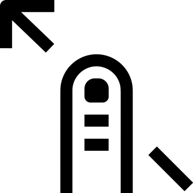 Web, Uygulama, UI / UX, Mobil Arayüz, Akıllı Teknoloji Tasarımı, Dijital Markalaşma, Kullanıcı Etkileşimi Sembolü ve Temiz Tek Renk Biçiminde Modern Grafik Elementi içeren PNG Biçimli El Simgesi Logosu