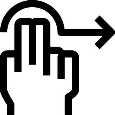 Web, Uygulama, UI / UX, Mobil Arayüz, Akıllı Teknoloji Tasarımı, Dijital Markalaşma, Kullanıcı Etkileşimi Sembolü ve Temiz Tek Renk Biçiminde Modern Grafik Elementi içeren PNG Biçimli El Simgesi Logosu