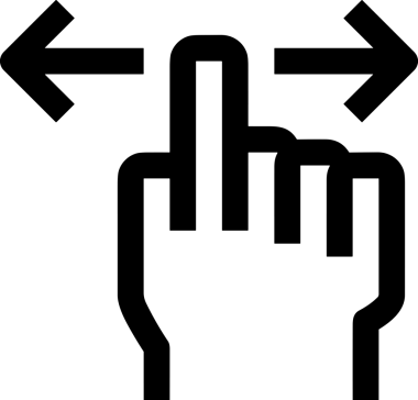 Web, Uygulama, UI / UX, Mobil Arayüz, Akıllı Teknoloji Tasarımı, Dijital Markalaşma, Kullanıcı Etkileşimi Sembolü ve Temiz Tek Renk Biçiminde Modern Grafik Elementi içeren PNG Biçimli El Simgesi Logosu