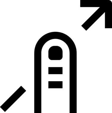 Web, Uygulama, UI / UX, Mobil Arayüz, Akıllı Teknoloji Tasarımı, Dijital Markalaşma, Kullanıcı Etkileşimi Sembolü ve Temiz Tek Renk Biçiminde Modern Grafik Elementi içeren PNG Biçimli El Simgesi Logosu