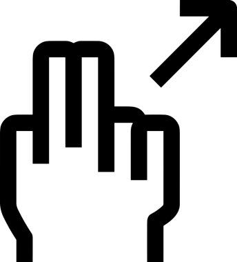 Web, Uygulama, UI / UX, Mobil Arayüz, Akıllı Teknoloji Tasarımı, Dijital Markalaşma, Kullanıcı Etkileşimi Sembolü ve Temiz Tek Renk Biçiminde Modern Grafik Elementi içeren PNG Biçimli El Simgesi Logosu