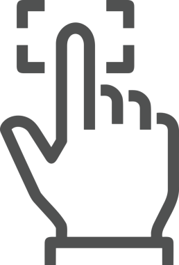 Web, Uygulama, UI / UX, Mobil Arayüz, Akıllı Teknoloji Tasarımı, Dijital Markalaşma, Kullanıcı Etkileşimi Sembolü ve Temiz Tek Renk Biçiminde Modern Grafik Elementi içeren PNG Biçimli El Simgesi Logosu