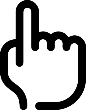 Web, Uygulama, UI / UX, Mobil Arayüz, Akıllı Teknoloji Tasarımı, Dijital Markalaşma, Kullanıcı Etkileşimi Sembolü ve Temiz Tek Renk Biçiminde Modern Grafik Elementi içeren PNG Biçimli El Simgesi Logosu