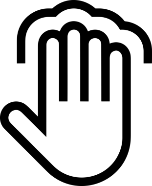 Web, Uygulama, UI / UX, Mobil Arayüz, Akıllı Teknoloji Tasarımı, Dijital Markalaşma, Kullanıcı Etkileşimi Sembolü ve Temiz Tek Renk Biçiminde Modern Grafik Elementi içeren PNG Biçimli El Simgesi Logosu