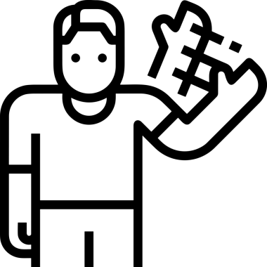 Web, Uygulama, UI / UX, Mobil Arayüz, Akıllı Teknoloji Tasarımı, Dijital Markalaşma, Kullanıcı Etkileşimi Sembolü ve Temiz Tek Renk Biçiminde Modern Grafik Elementi içeren PNG Biçimli El Simgesi Logosu