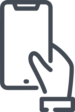 Web, Uygulama, UI / UX, Mobil Arayüz, Akıllı Teknoloji Tasarımı, Dijital Markalaşma, Kullanıcı Etkileşimi Sembolü ve Temiz Tek Renk Biçiminde Modern Grafik Elementi içeren PNG Biçimli El Simgesi Logosu