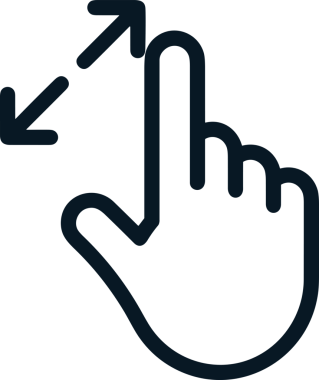 Web, Uygulama, UI / UX, Mobil Arayüz, Akıllı Teknoloji Tasarımı, Dijital Markalaşma, Kullanıcı Etkileşimi Sembolü ve Temiz Tek Renk Biçiminde Modern Grafik Elementi içeren PNG Biçimli El Simgesi Logosu