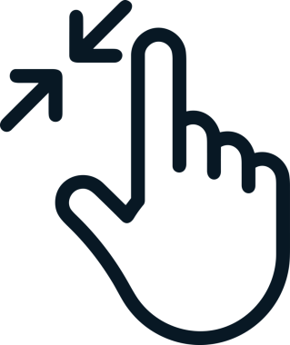 Web, Uygulama, UI / UX, Mobil Arayüz, Akıllı Teknoloji Tasarımı, Dijital Markalaşma, Kullanıcı Etkileşimi Sembolü ve Temiz Tek Renk Biçiminde Modern Grafik Elementi içeren PNG Biçimli El Simgesi Logosu