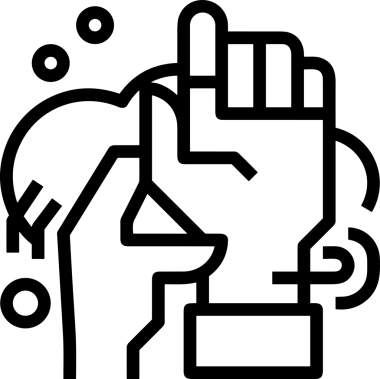 Web, Uygulama, UI / UX, Mobil Arayüz, Akıllı Teknoloji Tasarımı, Dijital Markalaşma, Kullanıcı Etkileşimi Sembolü ve Temiz Tek Renk Biçiminde Modern Grafik Elementi içeren PNG Biçimli El Simgesi Logosu
