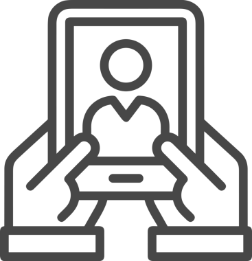 Web, Uygulama, UI / UX, Mobil Arayüz, Akıllı Teknoloji Tasarımı, Dijital Markalaşma, Kullanıcı Etkileşimi Sembolü ve Temiz Tek Renk Biçiminde Modern Grafik Elementi içeren PNG Biçimli El Simgesi Logosu