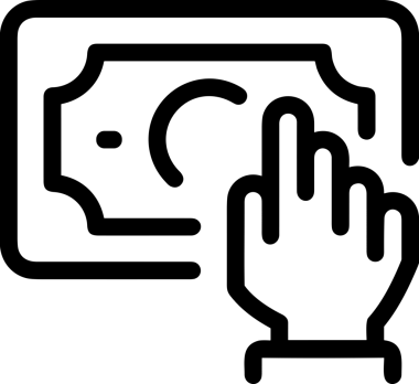 Web, Uygulama, UI / UX, Mobil Arayüz, Akıllı Teknoloji Tasarımı, Dijital Markalaşma, Kullanıcı Etkileşimi Sembolü ve Temiz Tek Renk Biçiminde Modern Grafik Elementi içeren PNG Biçimli El Simgesi Logosu