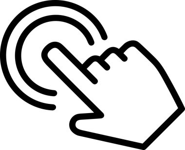 Web, Uygulama, UI / UX, Mobil Arayüz, Akıllı Teknoloji Tasarımı, Dijital Markalaşma, Kullanıcı Etkileşimi Sembolü ve Temiz Tek Renk Biçiminde Modern Grafik Elementi içeren PNG Biçimli El Simgesi Logosu