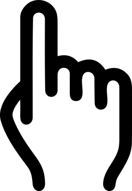 Web, Uygulama, UI / UX, Mobil Arayüz, Akıllı Teknoloji Tasarımı, Dijital Markalaşma, Kullanıcı Etkileşimi Sembolü ve Temiz Tek Renk Biçiminde Modern Grafik Elementi içeren PNG Biçimli El Simgesi Logosu