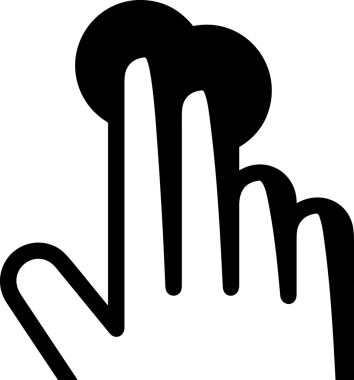 Web, Uygulama, UI / UX, Mobil Arayüz, Akıllı Teknoloji Tasarımı, Dijital Markalaşma, Kullanıcı Etkileşimi Sembolü ve Temiz Tek Renk Biçiminde Modern Grafik Elementi içeren PNG Biçimli El Simgesi Logosu