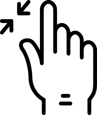 Web, Uygulama, UI / UX, Mobil Arayüz, Akıllı Teknoloji Tasarımı, Dijital Markalaşma, Kullanıcı Etkileşimi Sembolü ve Temiz Tek Renk Biçiminde Modern Grafik Elementi içeren PNG Biçimli El Simgesi Logosu