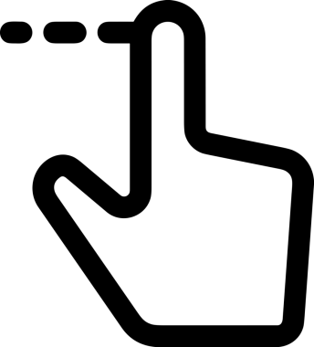 Web, Uygulama, UI / UX, Mobil Arayüz, Akıllı Teknoloji Tasarımı, Dijital Markalaşma, Kullanıcı Etkileşimi Sembolü ve Temiz Tek Renk Biçiminde Modern Grafik Elementi içeren PNG Biçimli El Simgesi Logosu