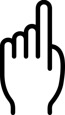 Web, Uygulama, UI / UX, Mobil Arayüz, Akıllı Teknoloji Tasarımı, Dijital Markalaşma, Kullanıcı Etkileşimi Sembolü ve Temiz Tek Renk Biçiminde Modern Grafik Elementi içeren PNG Biçimli El Simgesi Logosu