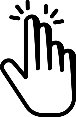 Web, Uygulama, UI / UX, Mobil Arayüz, Akıllı Teknoloji Tasarımı, Dijital Markalaşma, Kullanıcı Etkileşimi Sembolü ve Temiz Tek Renk Biçiminde Modern Grafik Elementi içeren PNG Biçimli El Simgesi Logosu