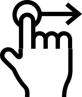 Web, Uygulama, UI / UX, Mobil Arayüz, Akıllı Teknoloji Tasarımı, Dijital Markalaşma, Kullanıcı Etkileşimi Sembolü ve Temiz Tek Renk Biçiminde Modern Grafik Elementi içeren PNG Biçimli El Simgesi Logosu