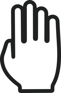 Web, Uygulama, UI / UX, Mobil Arayüz, Akıllı Teknoloji Tasarımı, Dijital Markalaşma, Kullanıcı Etkileşimi Sembolü ve Temiz Tek Renk Biçiminde Modern Grafik Elementi içeren PNG Biçimli El Simgesi Logosu