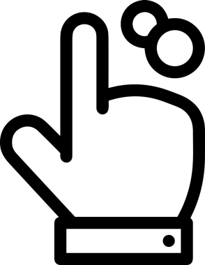 Web, Uygulama, UI / UX, Mobil Arayüz, Akıllı Teknoloji Tasarımı, Dijital Markalaşma, Kullanıcı Etkileşimi Sembolü ve Temiz Tek Renk Biçiminde Modern Grafik Elementi içeren PNG Biçimli El Simgesi Logosu