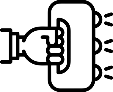 Web, Uygulama, UI / UX, Mobil Arayüz, Akıllı Teknoloji Tasarımı, Dijital Markalaşma, Kullanıcı Etkileşimi Sembolü ve Temiz Tek Renk Biçiminde Modern Grafik Elementi içeren PNG Biçimli El Simgesi Logosu